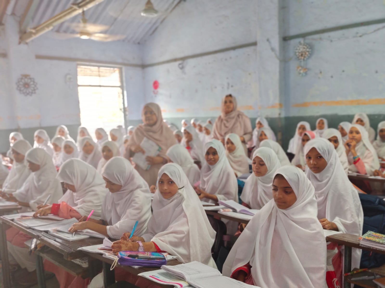 Students learning in classroom
